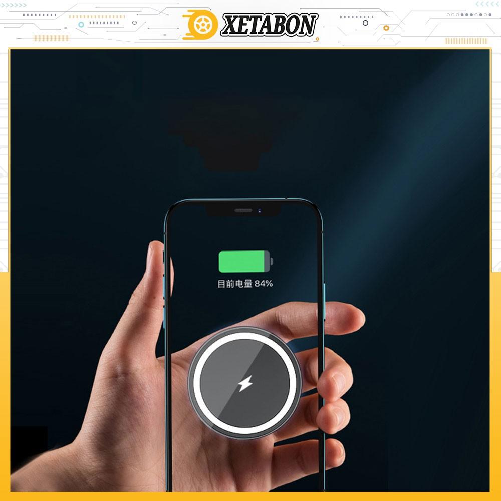 Bộ sạc Cao Cấp từ tính hút không dây Kiêm Luôn Giá đỡ điện thoại trên ô tô sạc nhanh 15W