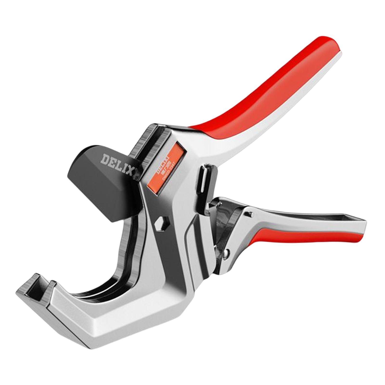 Ratchet Action Pipe Cutter Tool, Cutting Scissors, Professional Non Slip Ergonomic Handle Plumbing Pipes Hand Tool