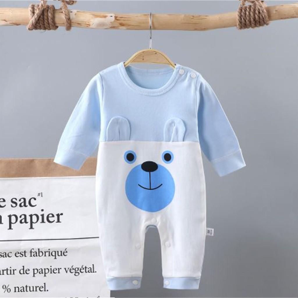 Bodysuit cho bé body liền thân dài tay cho bé trai gái sơ sinh 3-12kg, hàng xịn in hình ngộ nghĩnh đáng yêu – BD04