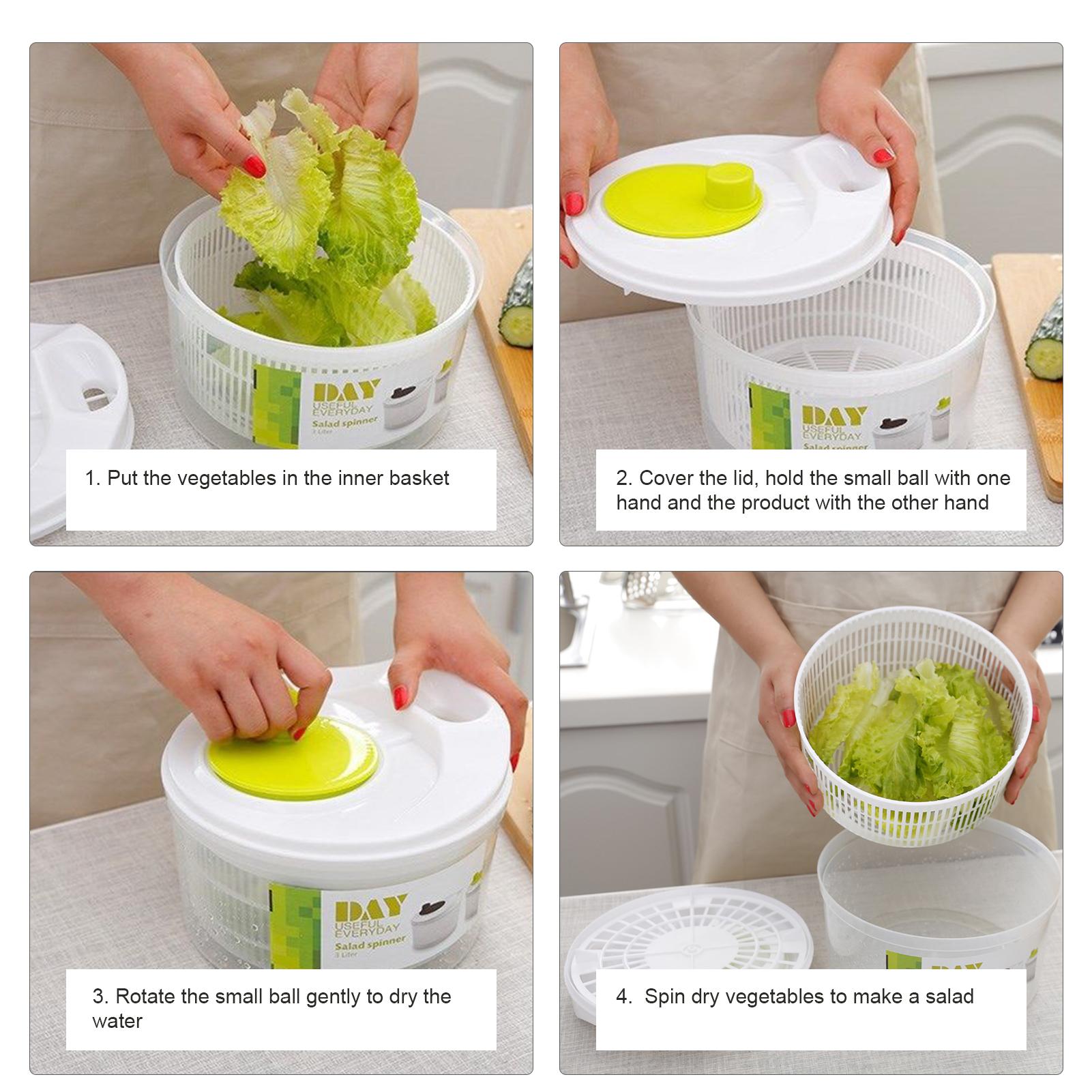 Máy Sấy Rau Củ Quả Salad 3l bằng tay Tiện Dụng