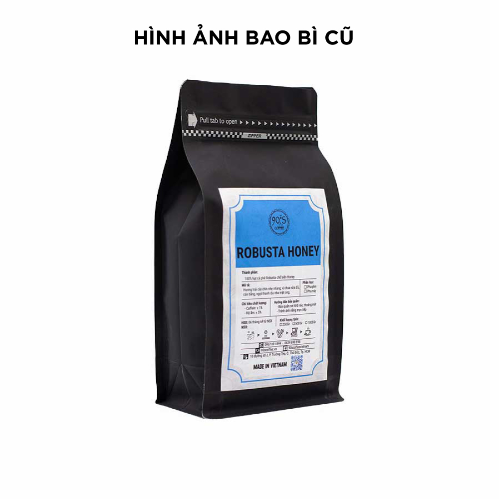 Cà Phê Robusta Honey Rang Xay Nguyên Chất - Dạng Bột - 90S Coffee Vietnam - 100% Cà Phê Sạch Cao Cấp