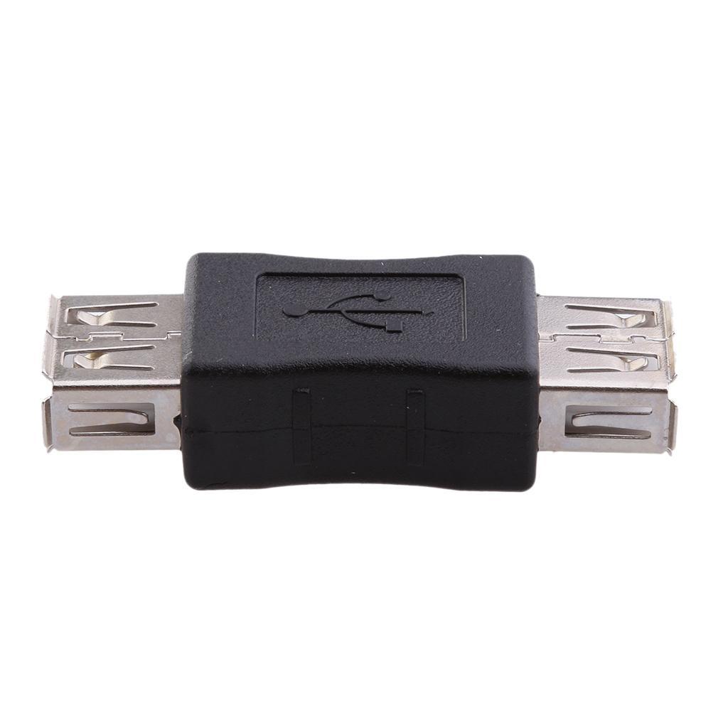 10 Pcs. USB 2.0 Female To Female Adapter, Type A To Type A - Black