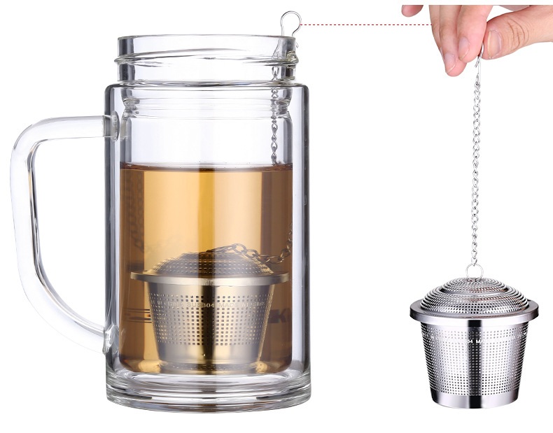 Dụng cụ lọc trà thả ấm inox 304 - 4x4.5cm 16g