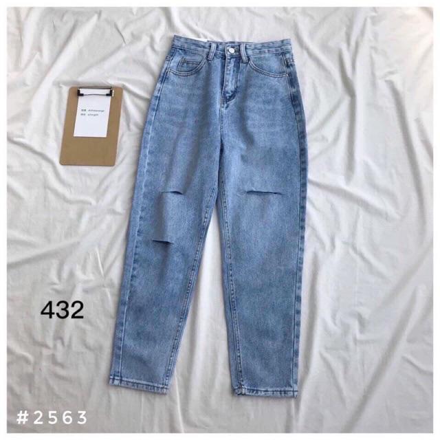 Quần Baggy Jean rách gối