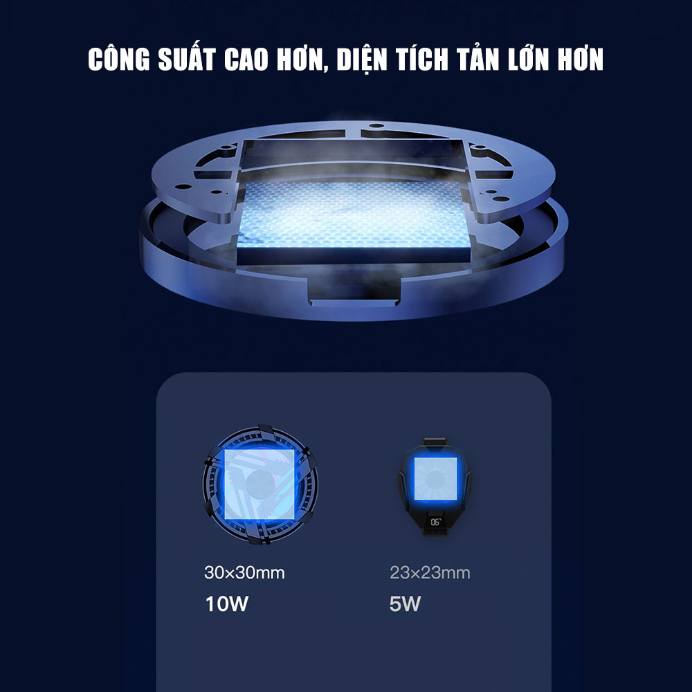 Quạt Tản Nhiệt Điện Thoại Từ Tính AL02 【Tấm Bán Dẫn Làm Lạnh TEC ◆ Hệ Thống Tản Ống 5D ◆ Nhẹ 65g】 - Hàng Nhập Khẩu