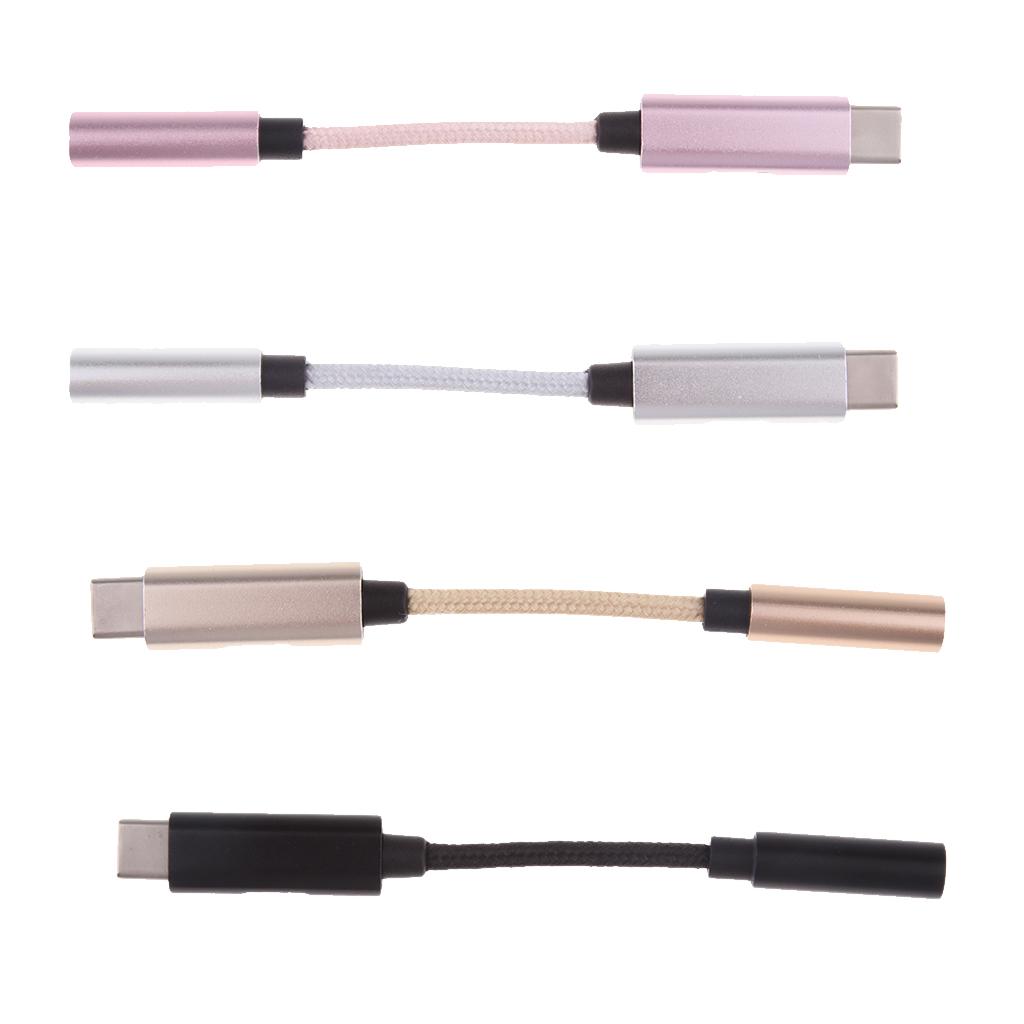 2 in 1 USB Type C Cable Fast Charge to 3.5mm Audio Headphone Adapter Converter Supports Audio and Charging for Motorola MotoZ, Letv