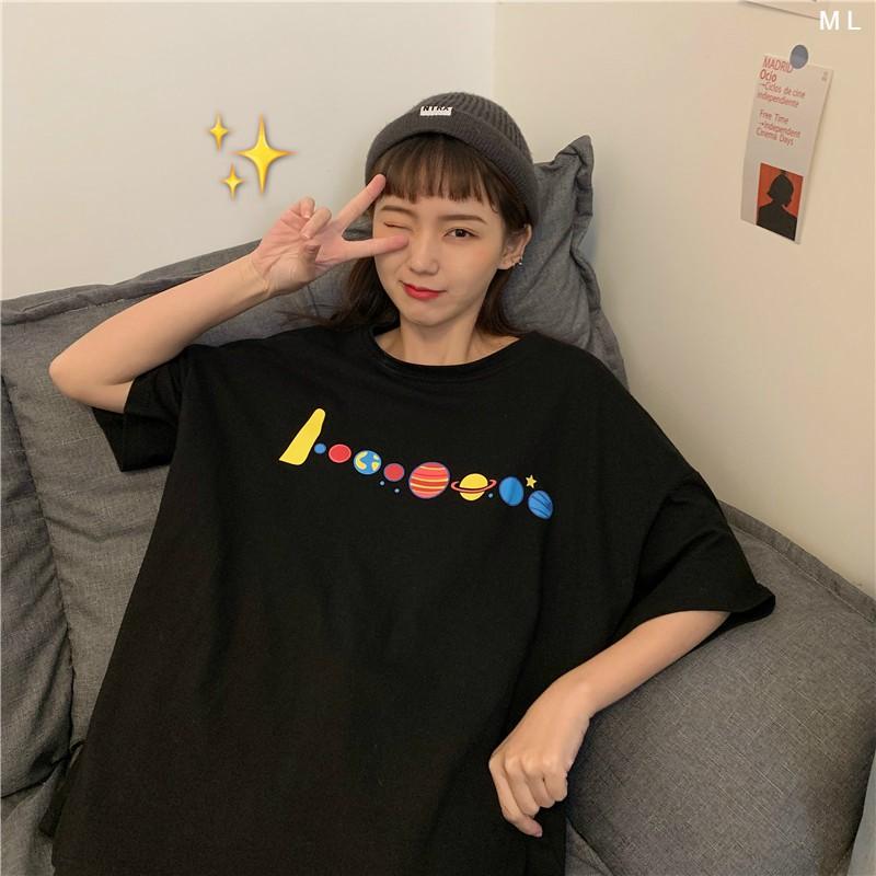 Áo thun tay lỡ in UNIVERSE form rộng ulzzang couple nam nữ UNISEX