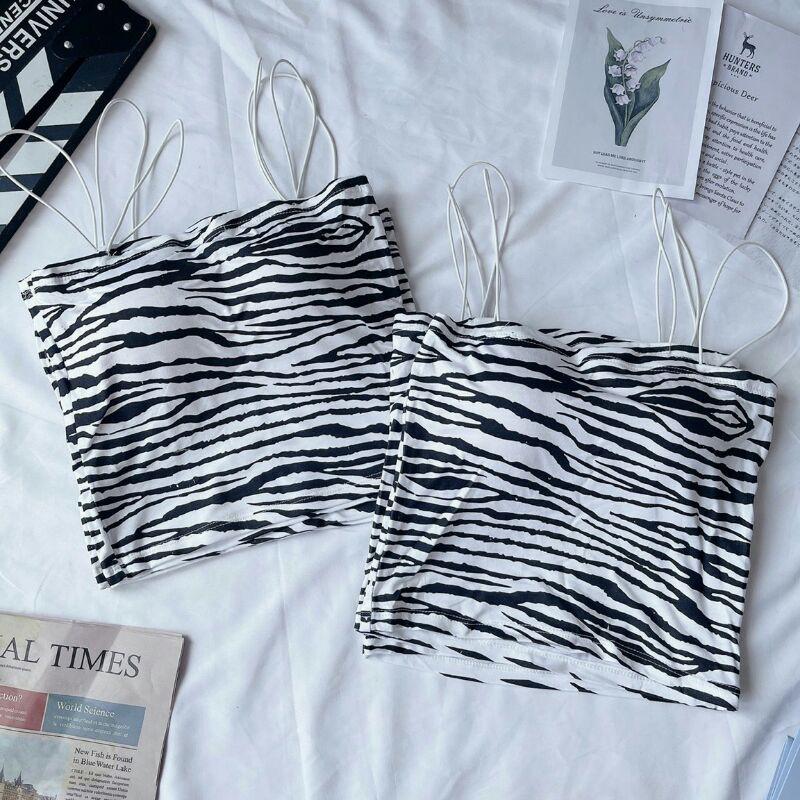 ÁO CROPTOP HAI DÂY SỌC VẰN XINH XẮN