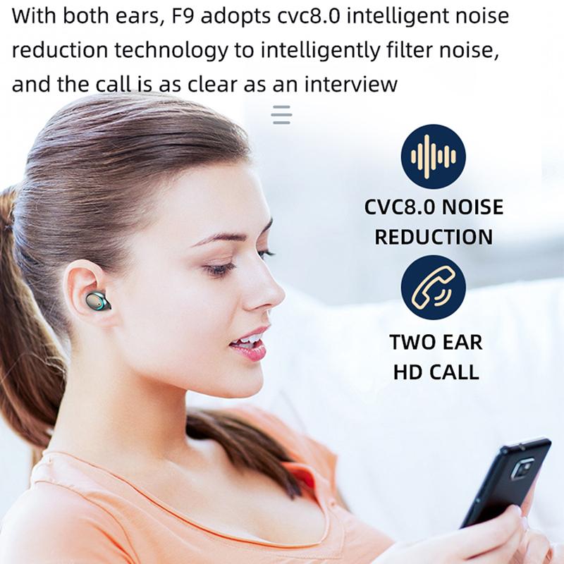 HiFi Tai Nghe Không Dây Sony 3000MAh Bluetooth Tương Thích Tai Nghe Loại Bỏ Tiếng Ồn Tai Nghe Nhét Tai Có Mic Tai Nghe Sạc Hộp