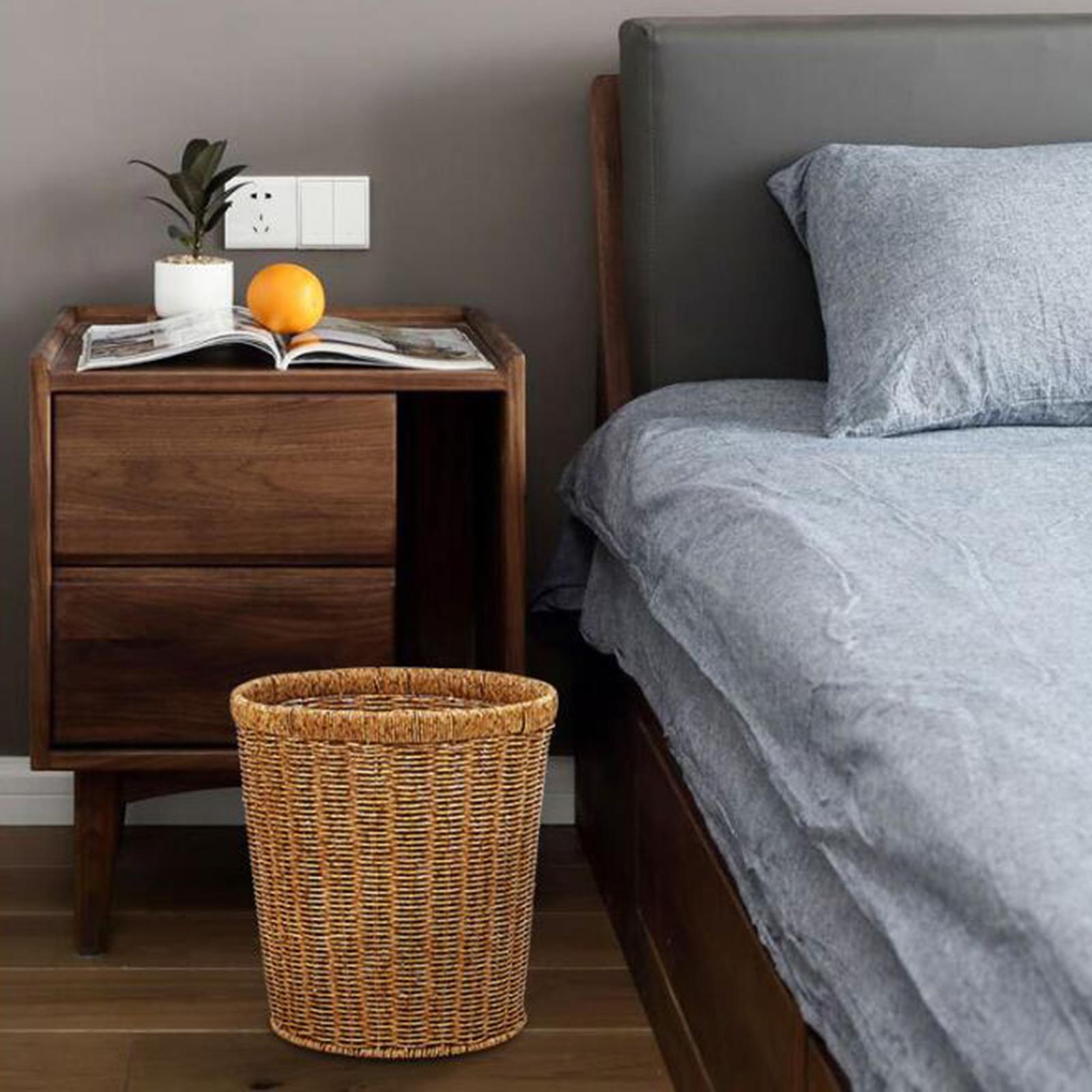 Woven Laundry Storage Baskets Kitchen Trash Basket for Laundry Room Home Living