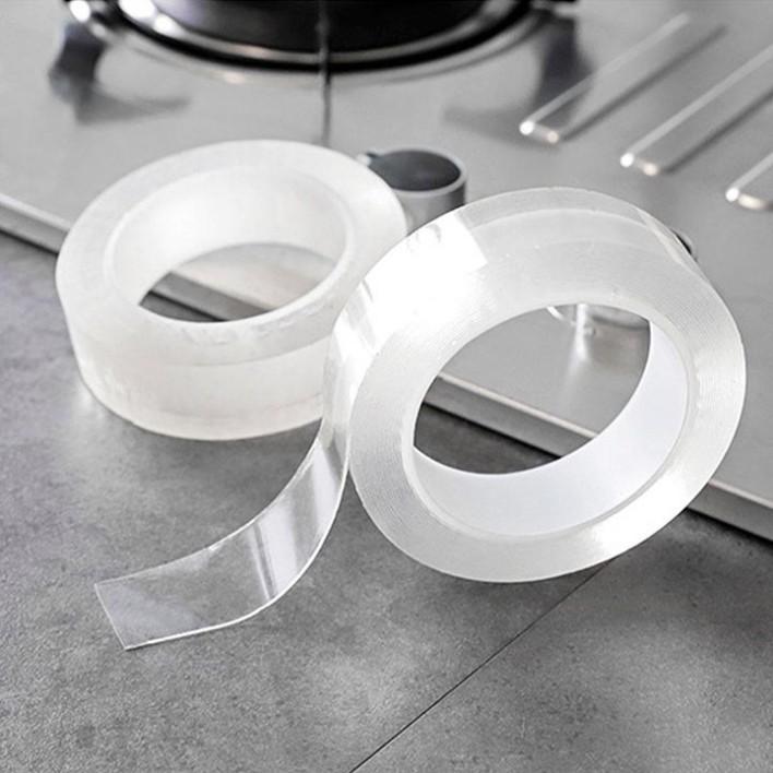 Băng keo dán dính trắng và 2 mặt đa năng trong suốt 3m Dày 2mm siêu dính