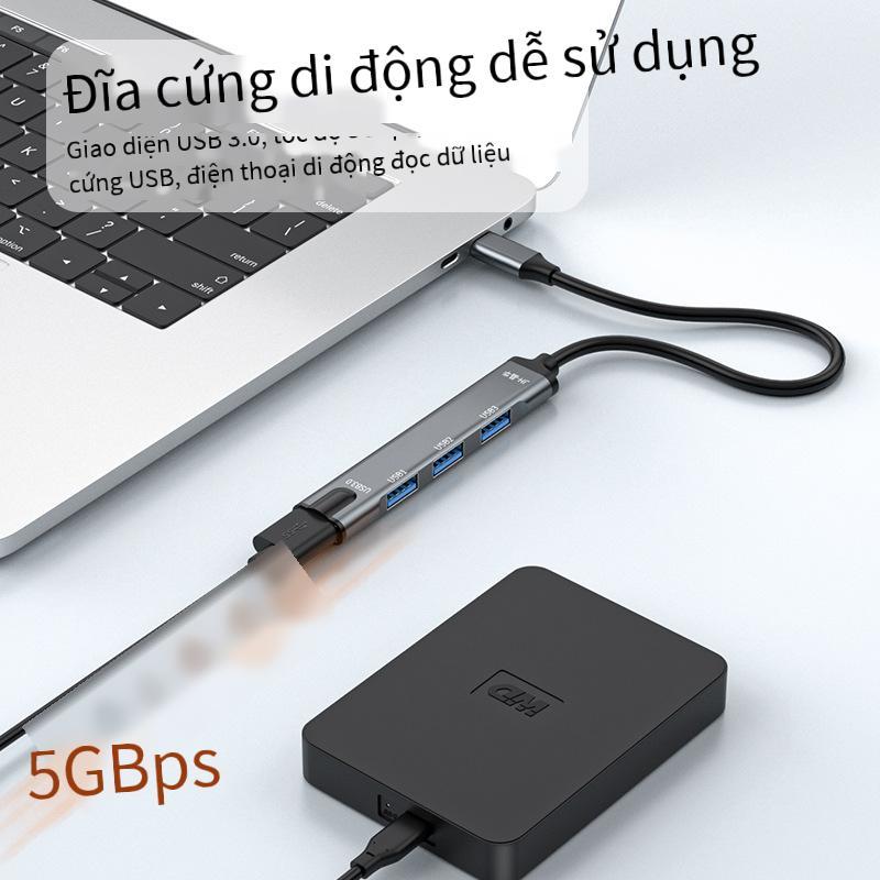 Giá thấp nhất Type-C đến trạm kết nối HUB bốn cổng Bộ chia USB 3.0 Bộ điều hợp mở rộng trung tâm USB một đến bốn