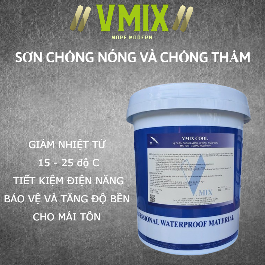 Sơn chống nóng ,chống thấm cho mái tôn tường ngoài nhà ,bồn nước mái .dễ đàng thi công bằng tay hoặc máy ,tăng độ bền cho tôn lên đến 10 năm.