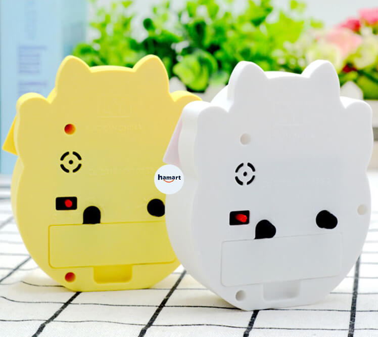 Đồng Hồ Báo Thức Để Bàn Đồng Hồ Báo Thức Mini Mèo Thần Tài Cute TẶNG Pin 2A - ĐH Mèo Trắng + Pin