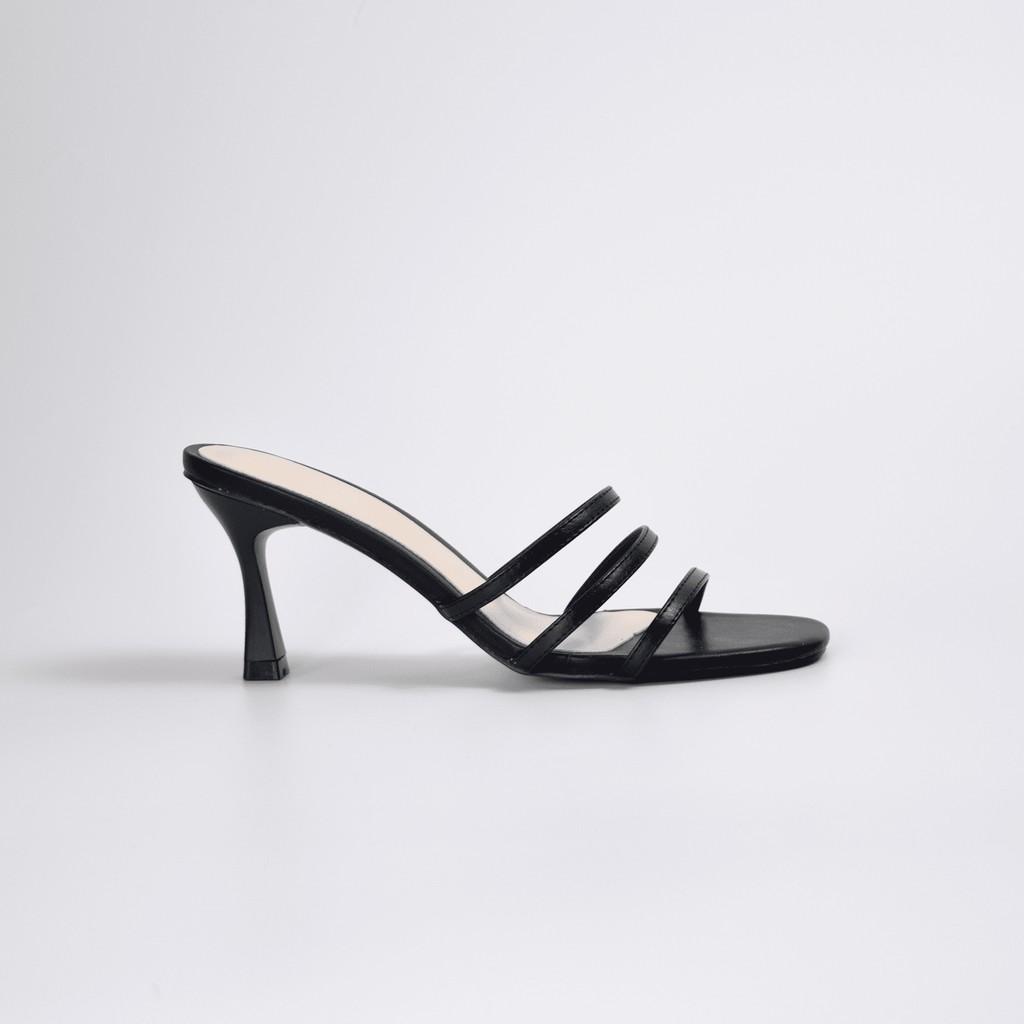 Sandal cao gót 5cm nữ gót nhọn quai nhỏ siêu hot Lykoe L-whity