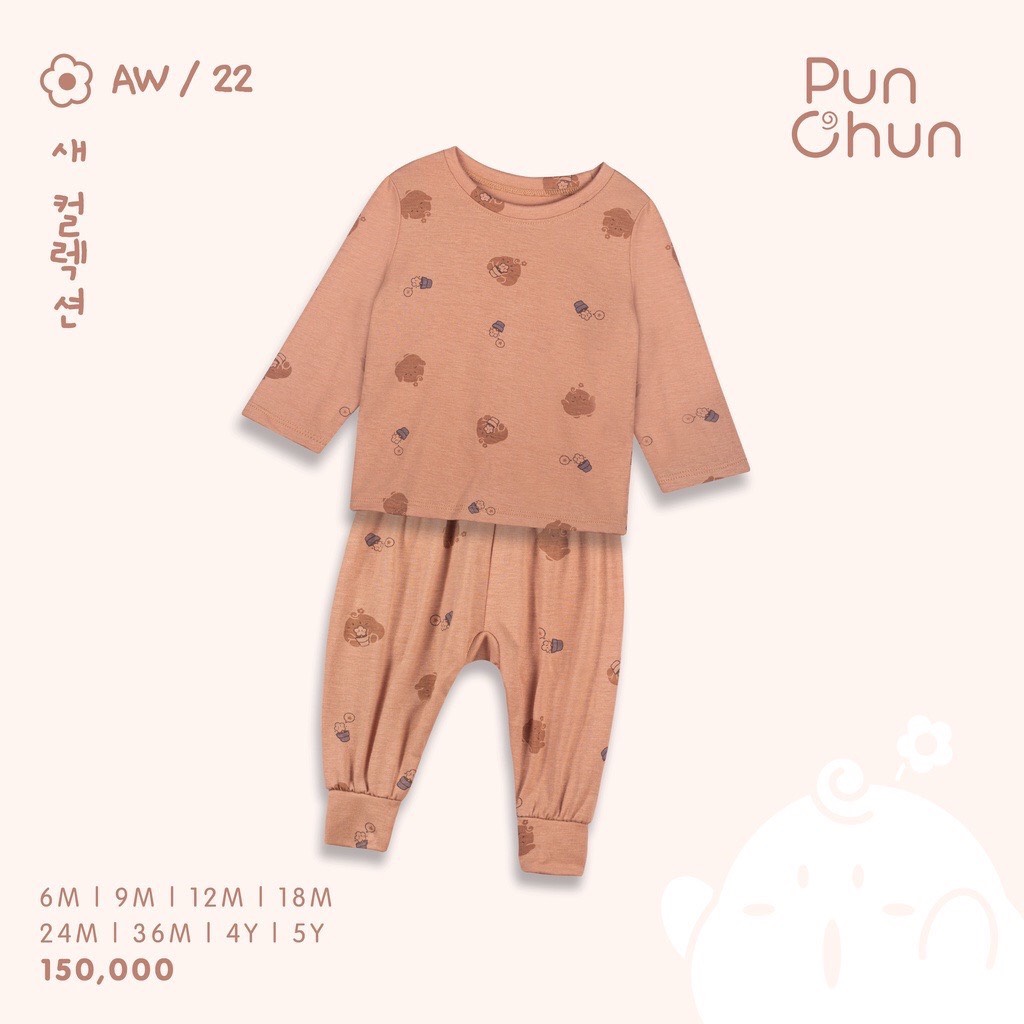 Bộ cotton cho bé từ 1-5 tuổi tương đương 9-22kg