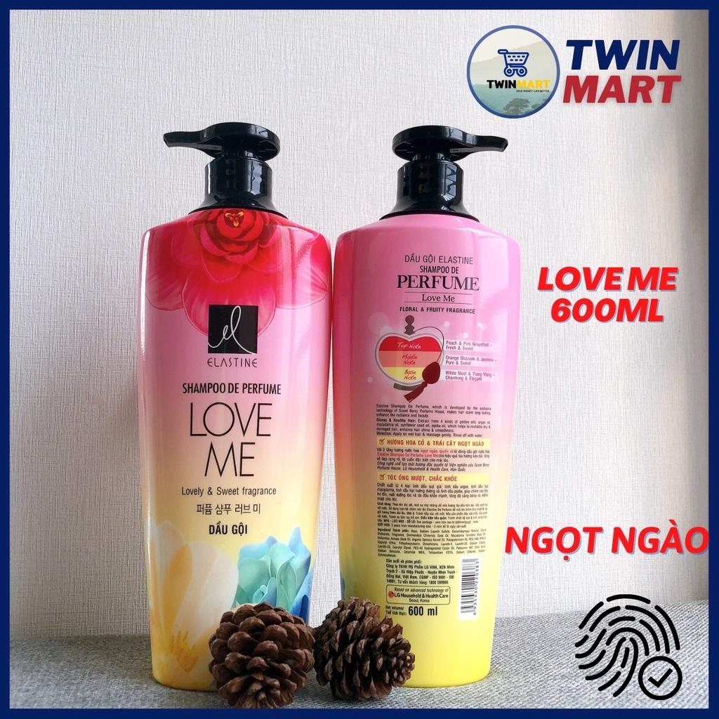 TPHCM Dầu gội Elastine hương nước hoa - thương hiệu Hàn Quốc - Love Me - Pure Breeze - Kiss the rose 600ml