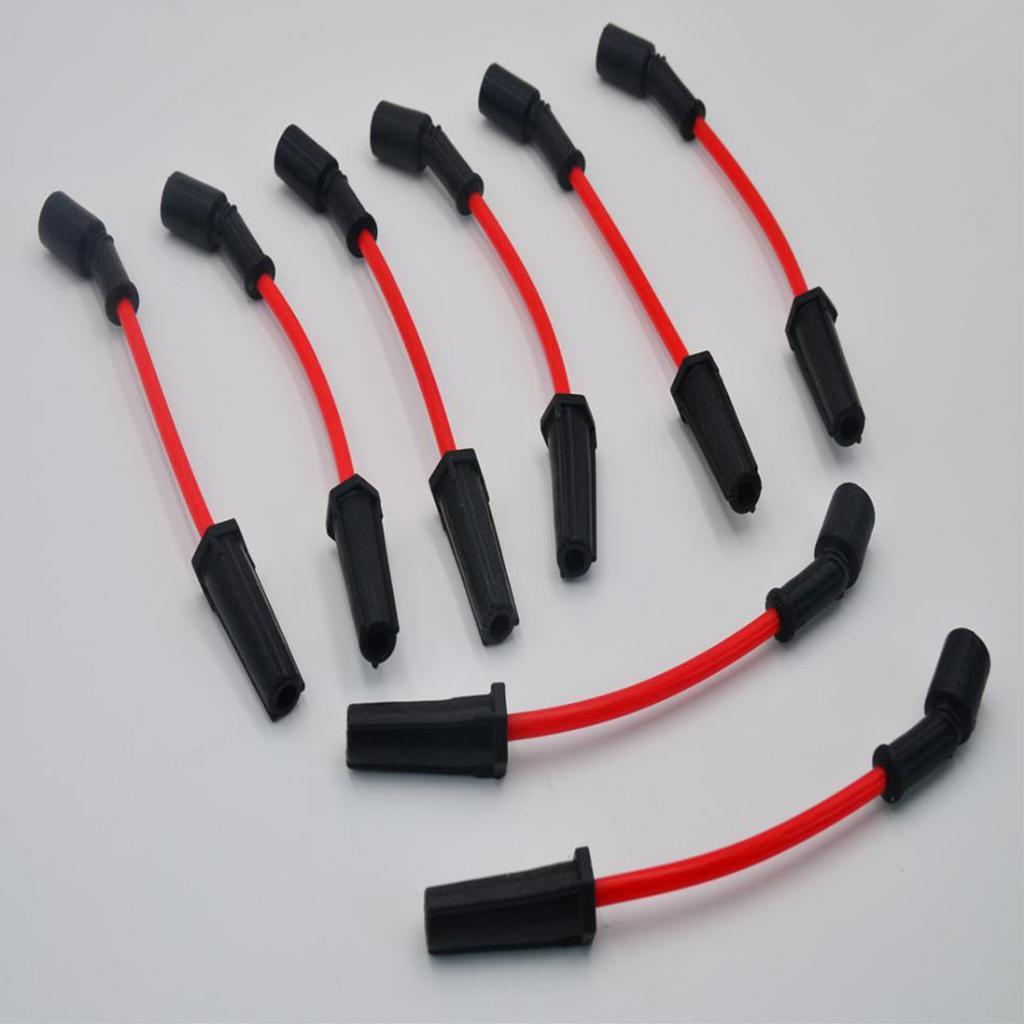 8 Pieces Ignition Spark Plug Wire Set Red for LS4 Car Auto