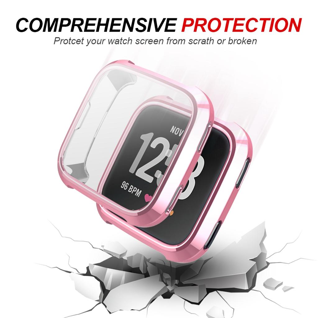 Screen Protector TPU Overall Protection Case Protector Case All-Around Protective Screen Cover for Fitbit Versa