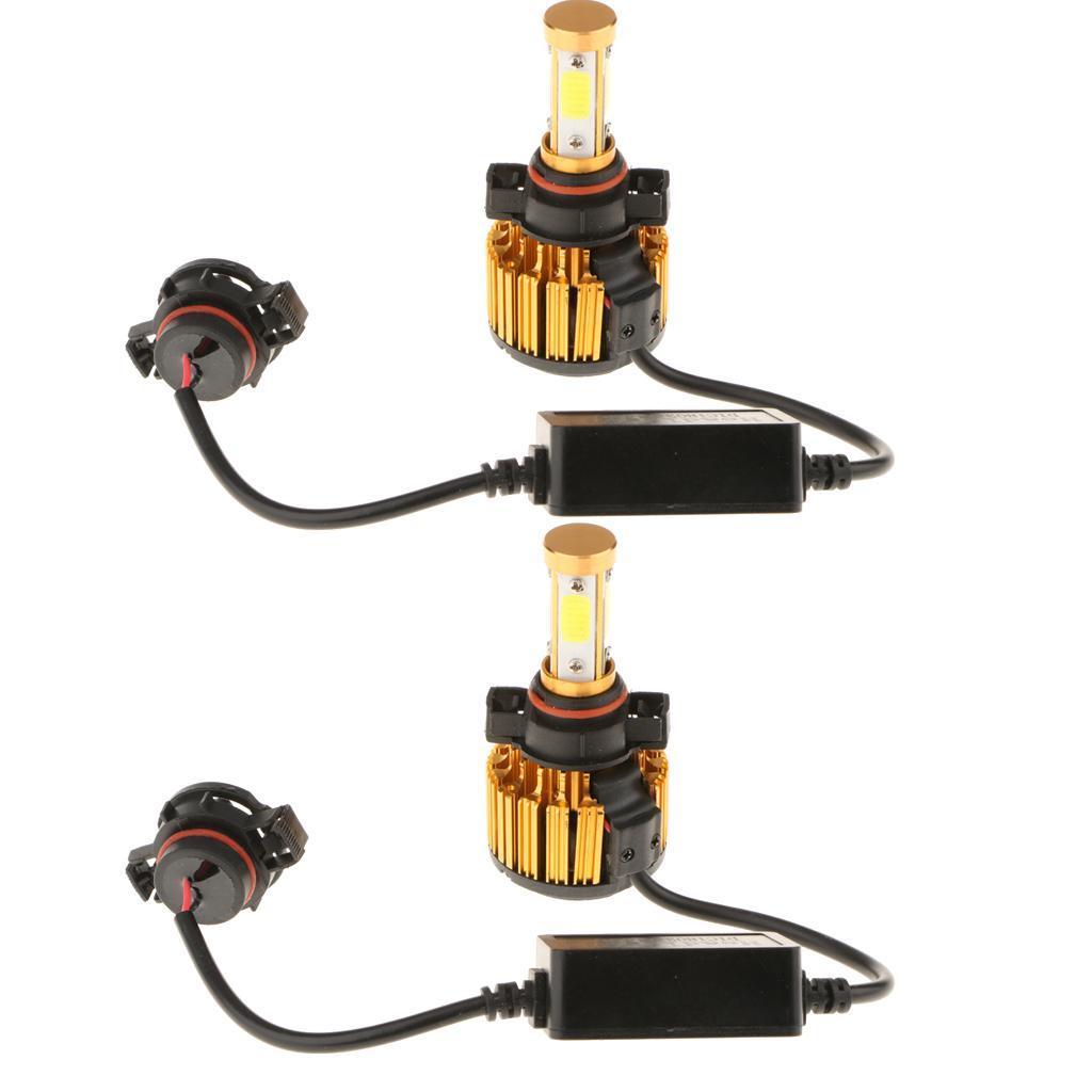 High Quality 2Pcs Car LED COB Headlight Fog Work Light Lamp DRL Gold