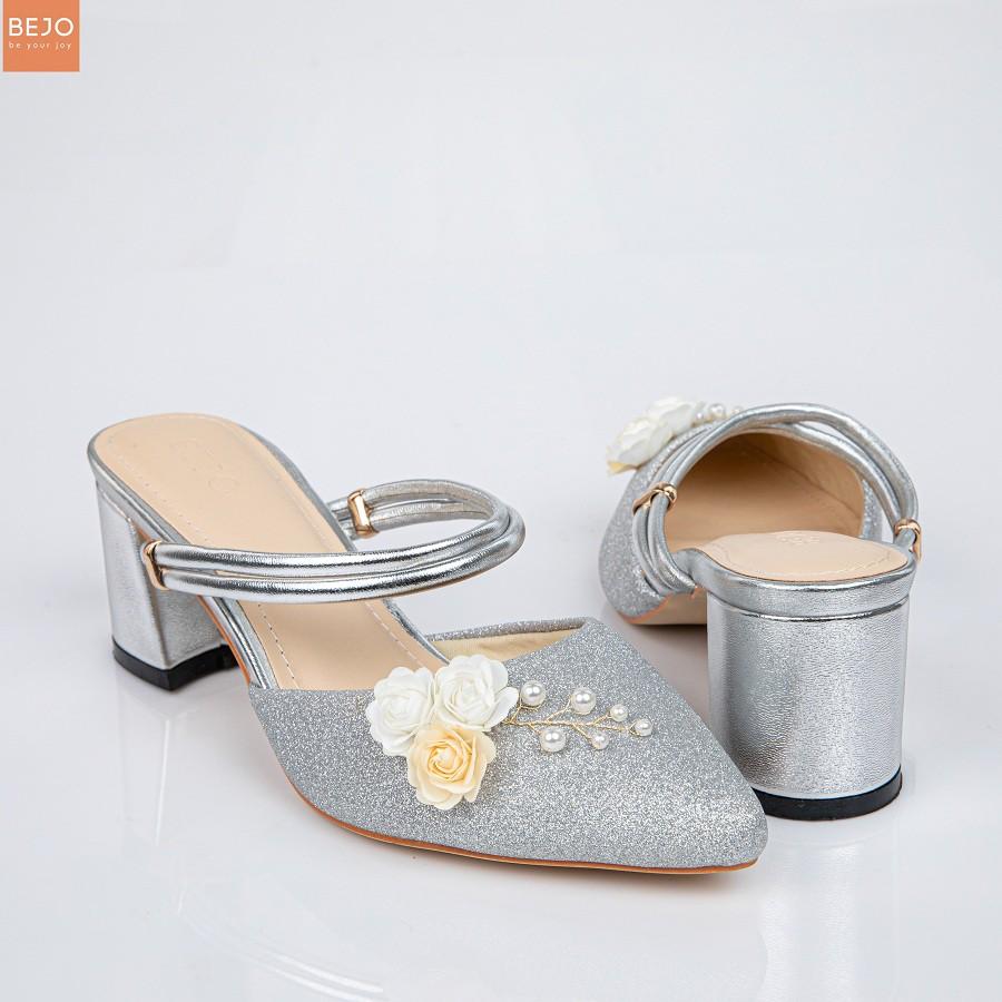 GIAFY CƯỚI - GIÀY CÔ DÂU BEJO H43 3HOA - WEDDING SHOES