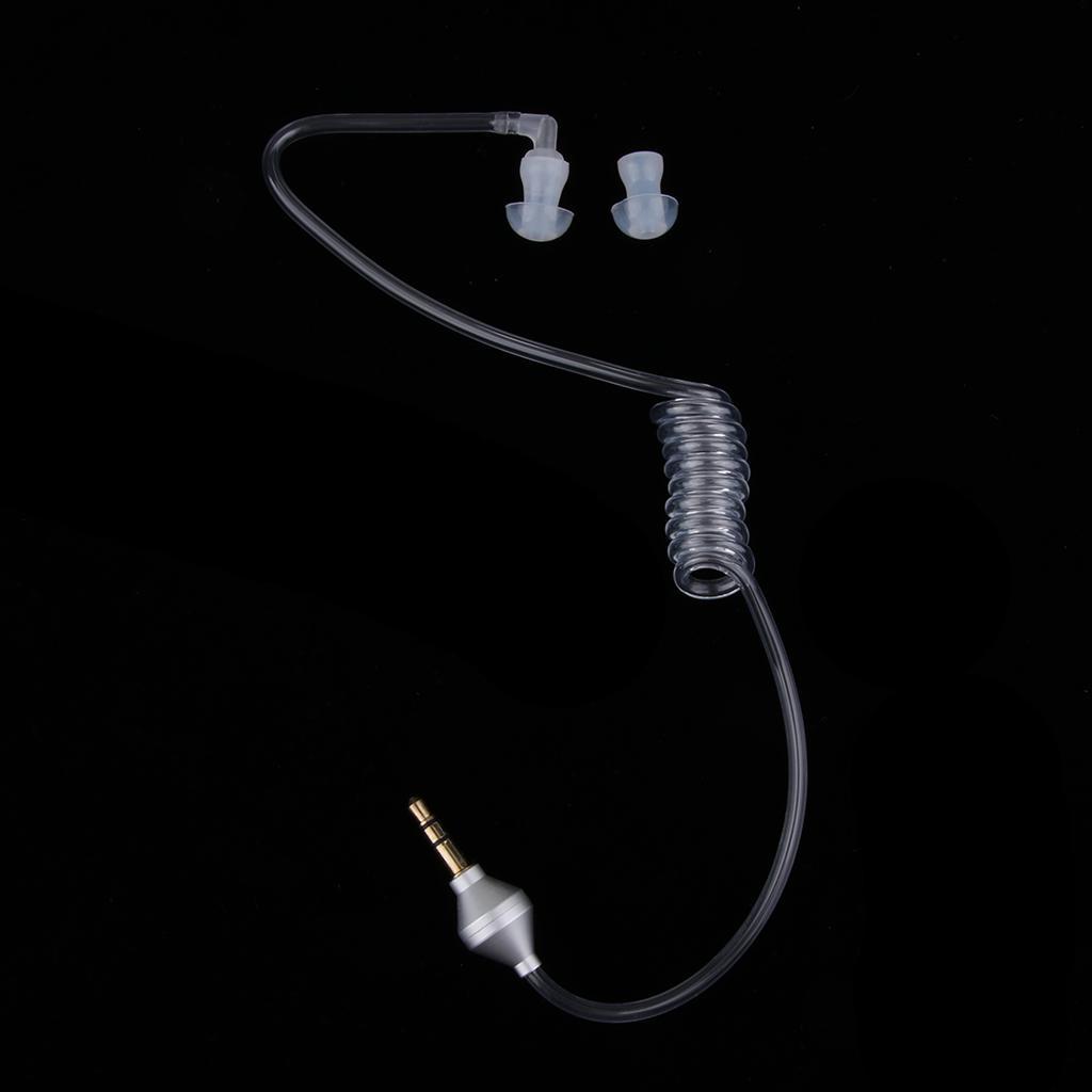 2 Acoustic Tube Headsets Mic PTT Earpieces