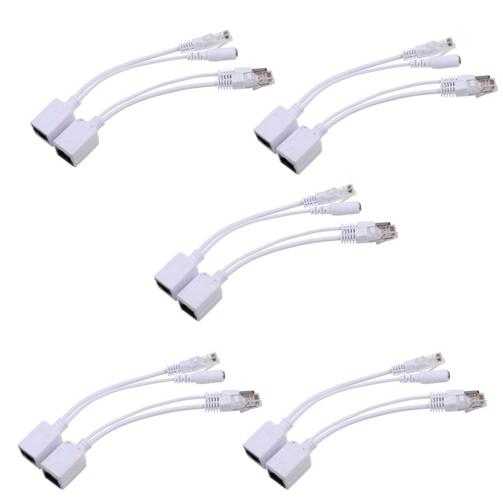 5pair Over Ethernet Connecting Cable POE Adapter  +Splitter