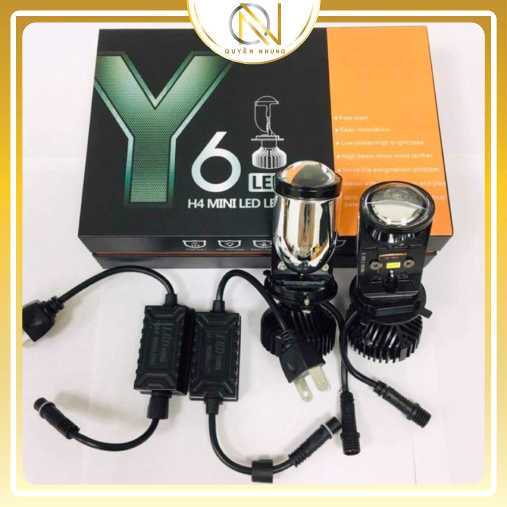 Đèn Pha Led ô tô xe máy Y6 mini lens siêu sáng Y6