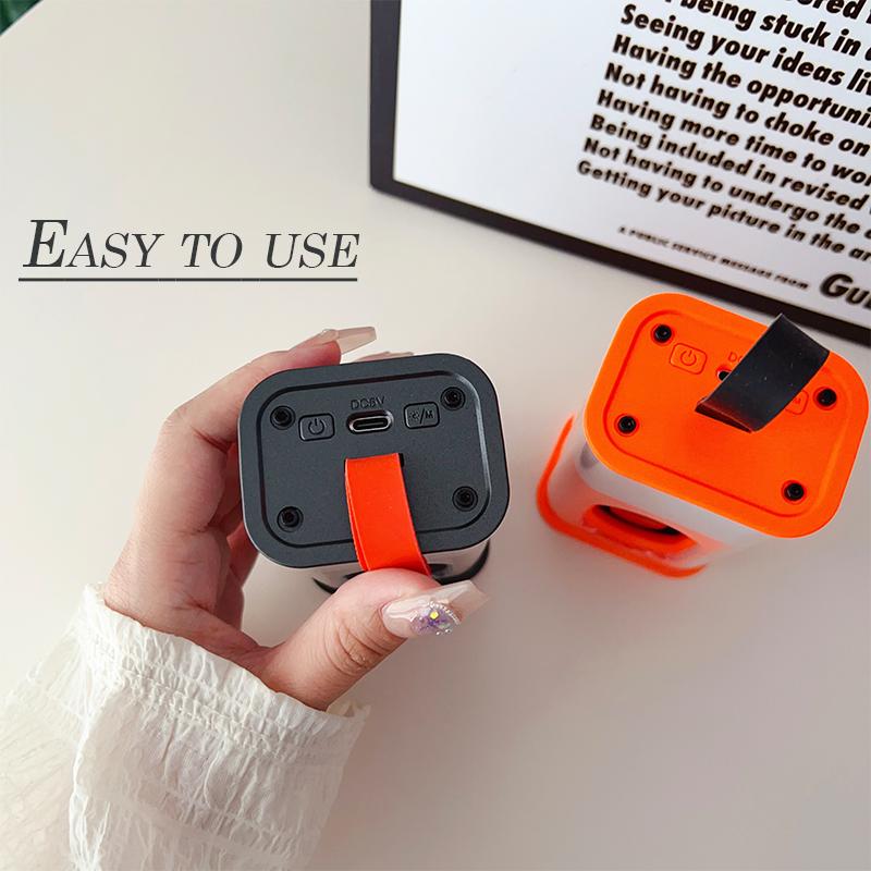 2003 Loa Bluetooth mới TWS Bluetooth 5.3 MECHA LODER STEREO STEREO LED LED Hộp âm thanh Hỗ trợ Hỗ trợ Bán buôn Color: orange Set Type: Speaker
