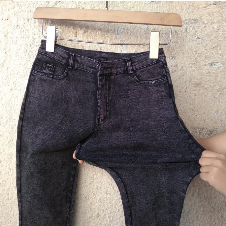 Quần Bò Nữ Kaki Thun Giả Jean Co Dãn Mạnh, Mặc Thoải Mái - BT Fashion