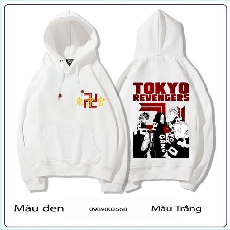 VIP TOP1 BST ÁO HOODIE HÌNH Anime TOKYO REVENGERS HÀNG ĐẸP 2 MÀU ĐEN TRẮNG