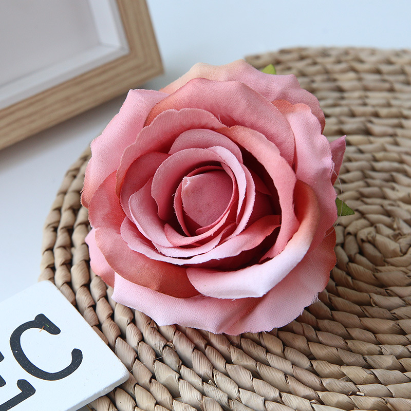 Đầu Hoa Hồng Lụa Cao Cấp 10cm Trang Trí Tiệc Decor Đồ Handmade