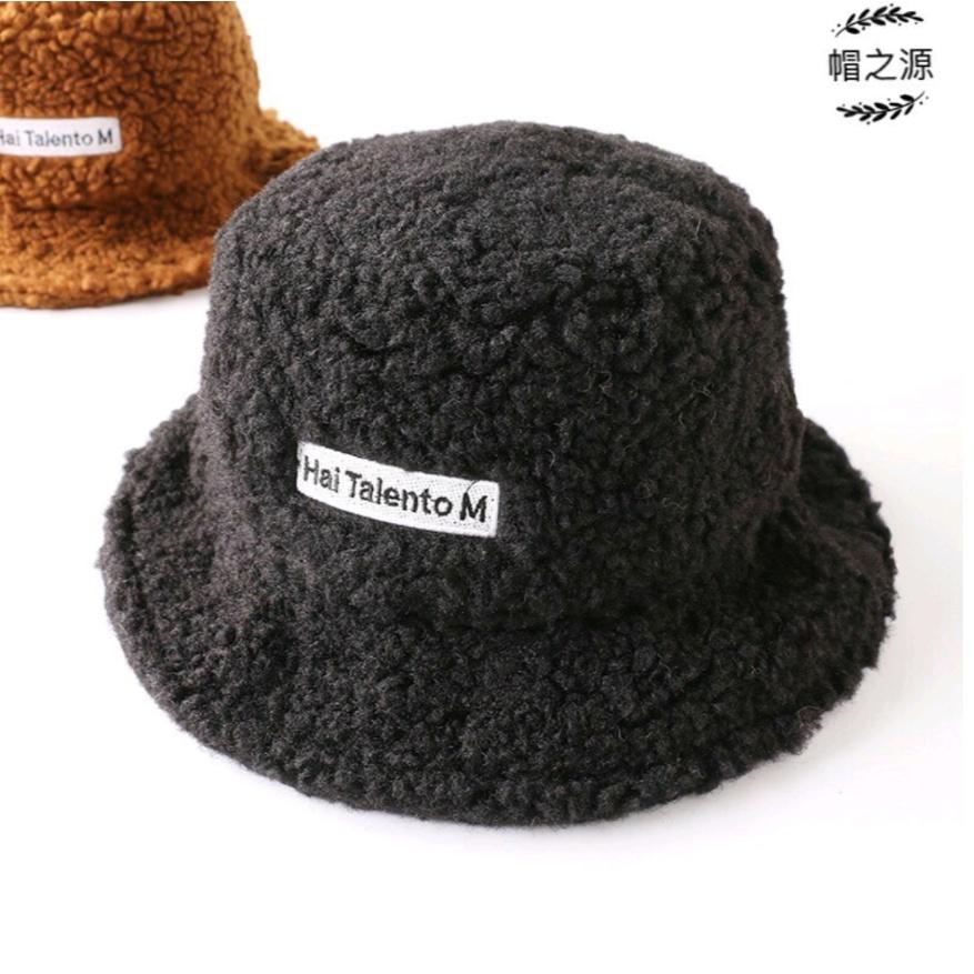 Mũ bucket lông cừu phong cách Hàn Quốc