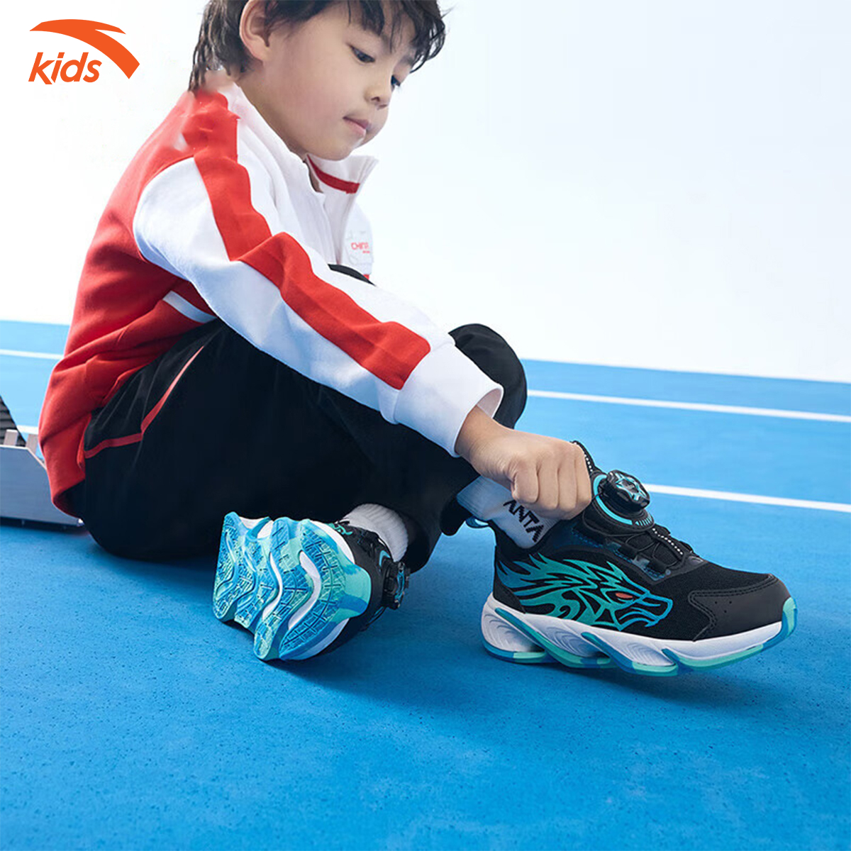 Giày thời trang thể thao bé trai Anta Kids, dòng chạy, vải lưới thoáng khí 312319912-3