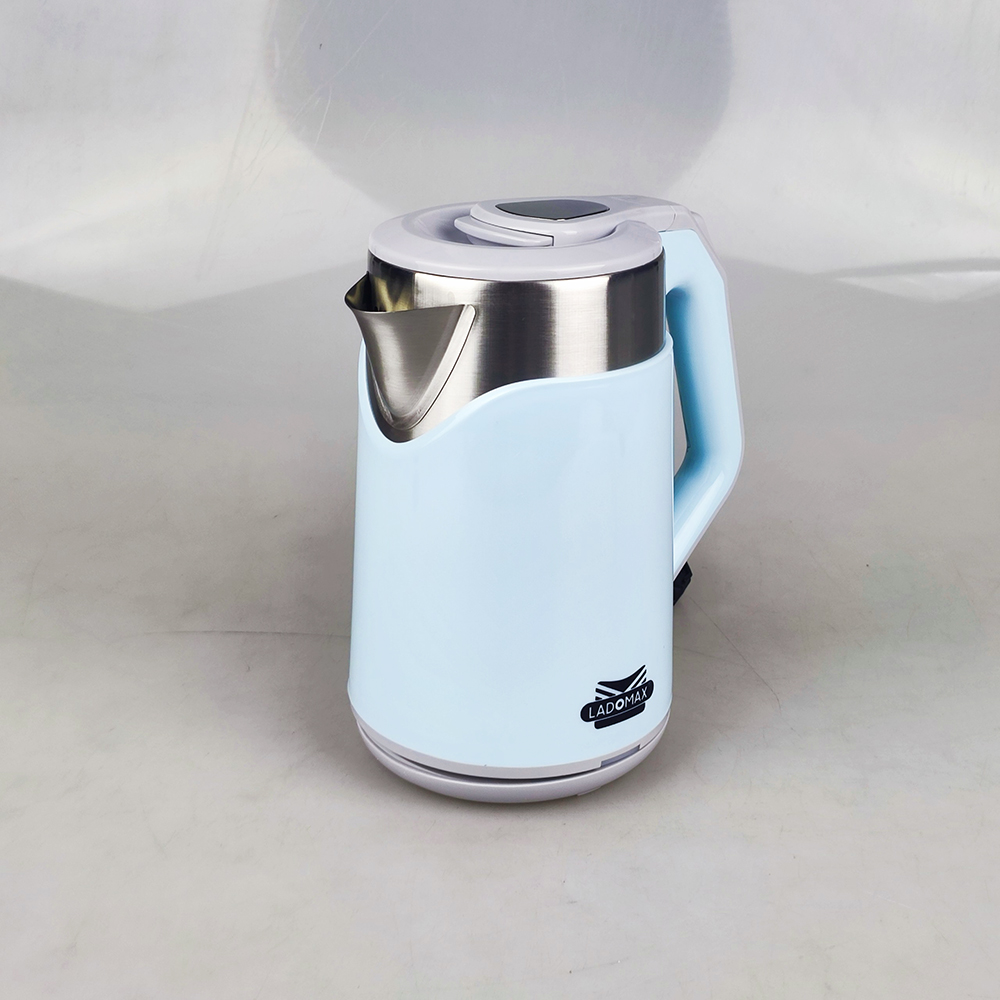 Ấm đun siêu tốc 2L Ladomax lòng ấm bằng inox 304 cách nhiệt 2 lớp công suất 1500W đun nước sôi nhanh màu xanh - Hàng Chính Hãng