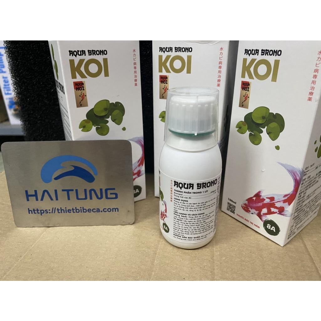 Chế phẩm số 8A - phòng và đặc trị nấm cá koi AQUA BRONO sản phẩm của AquaKoi lọ 100ml