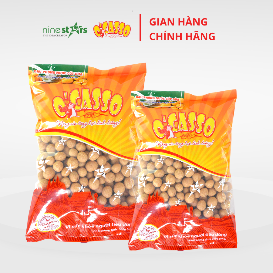 1 Kg Đậu phộng nước cốt dừa O'Casso 2 gói 500G