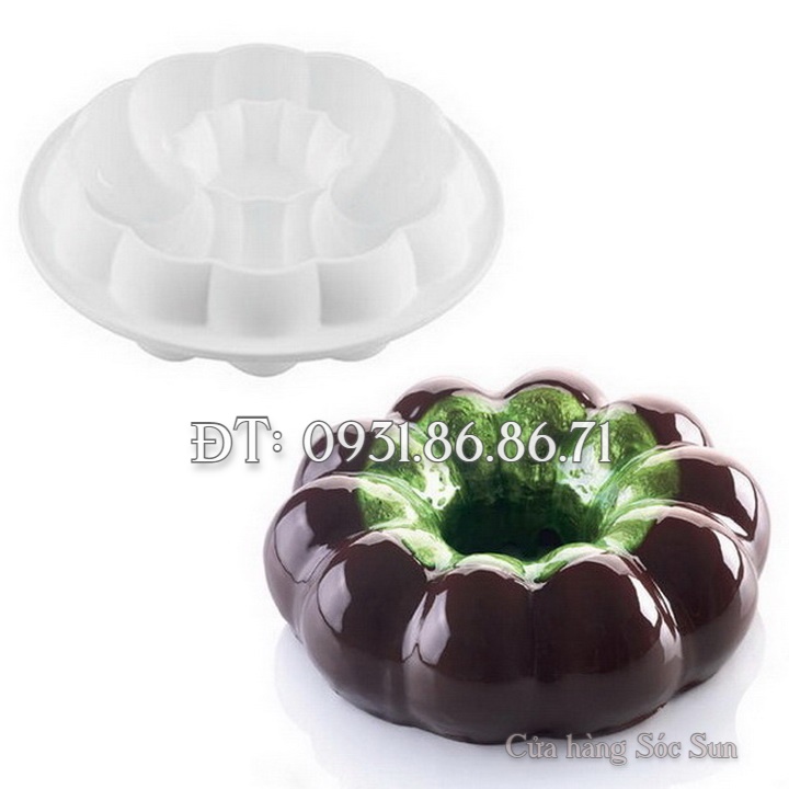 Khuôn silicon bí ngô tròn loại 21 cm - Mã số 1167