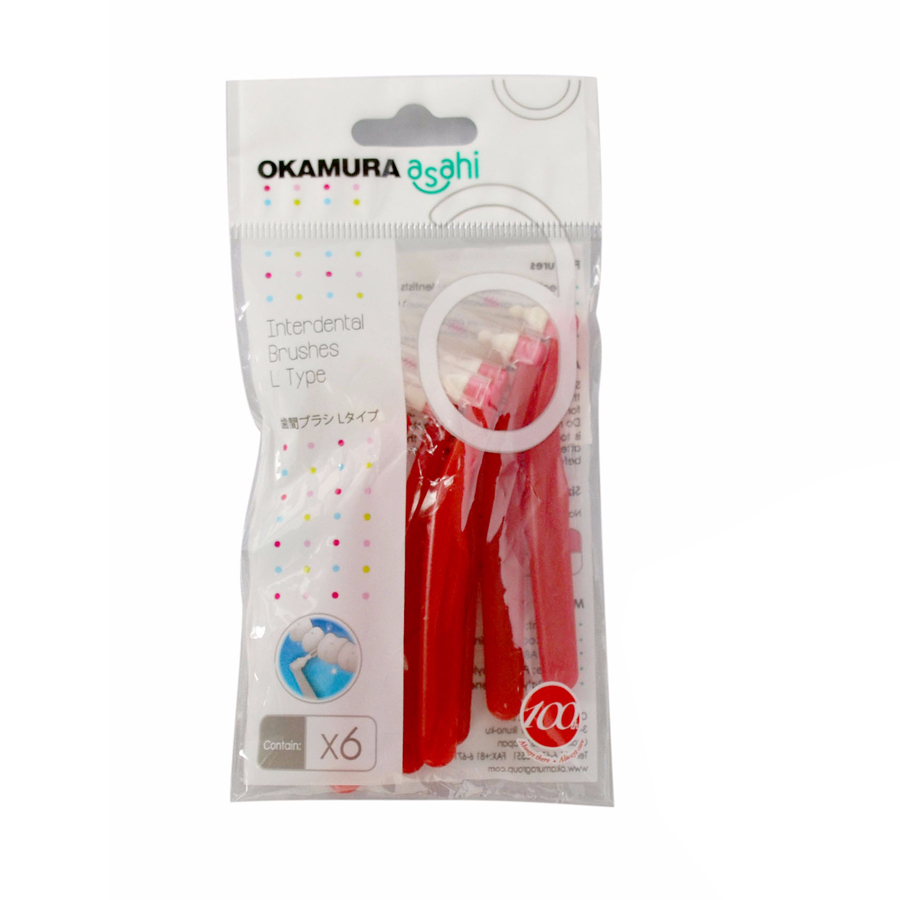 Combo 3 gói Bàn Chải Kẽ Răng Okamura 0.7mm (6 Cái/gói)