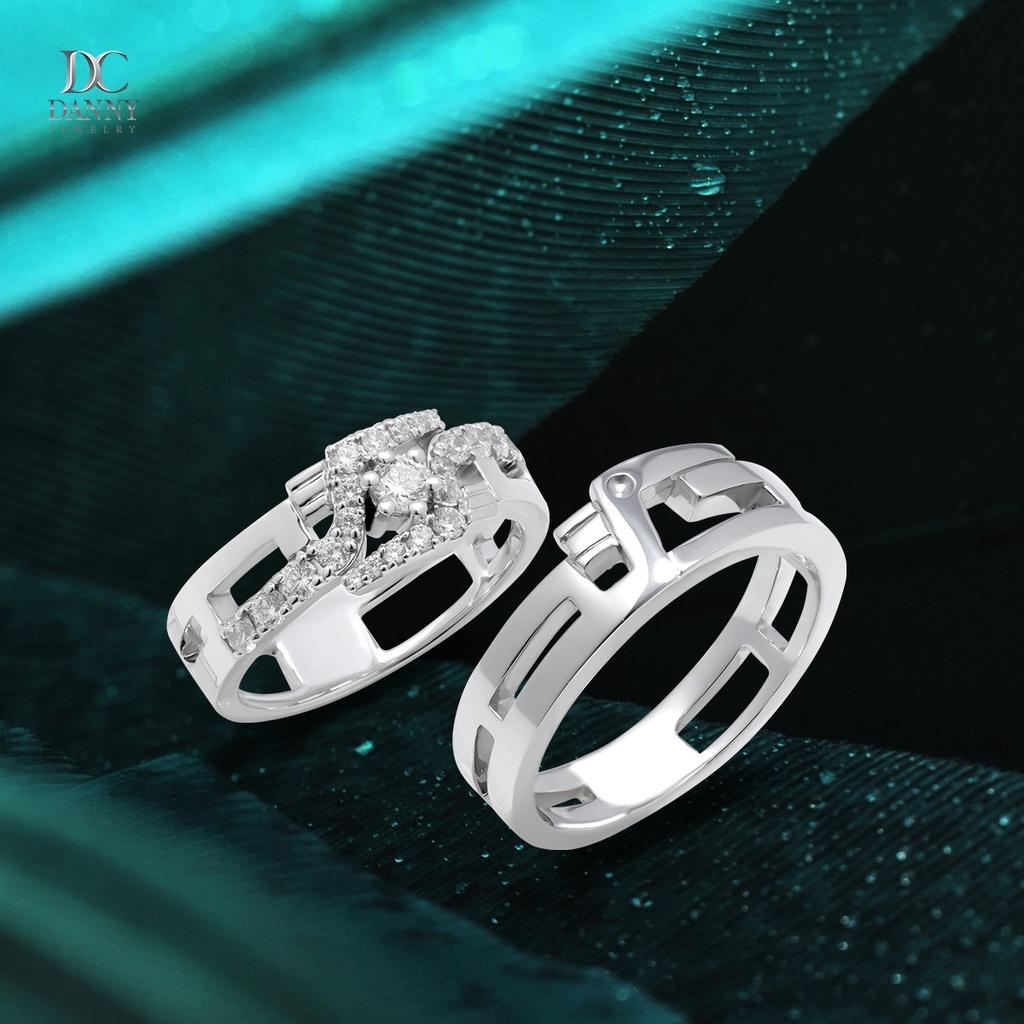 Nhẫn Đôi Danny Jewelry Bạc 925 Chim Hạc Xi Rhodium N0027/N0008