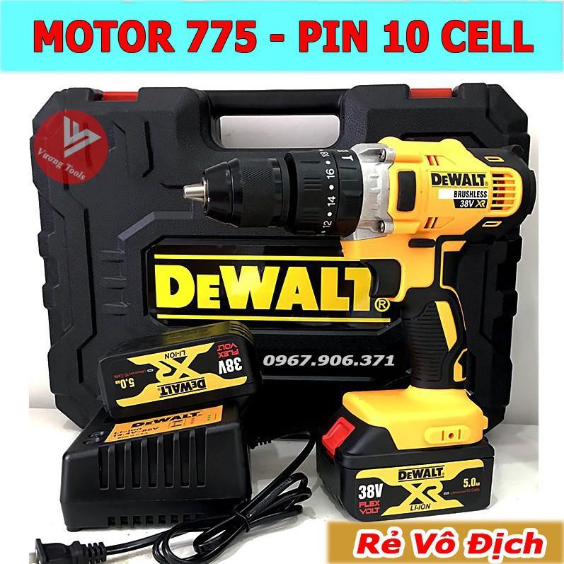 Khoan Pin DeWalt 38V Khoan Bê Tông ,Bắn Vít .Máy Không Than Bảo Hành 10 Tháng