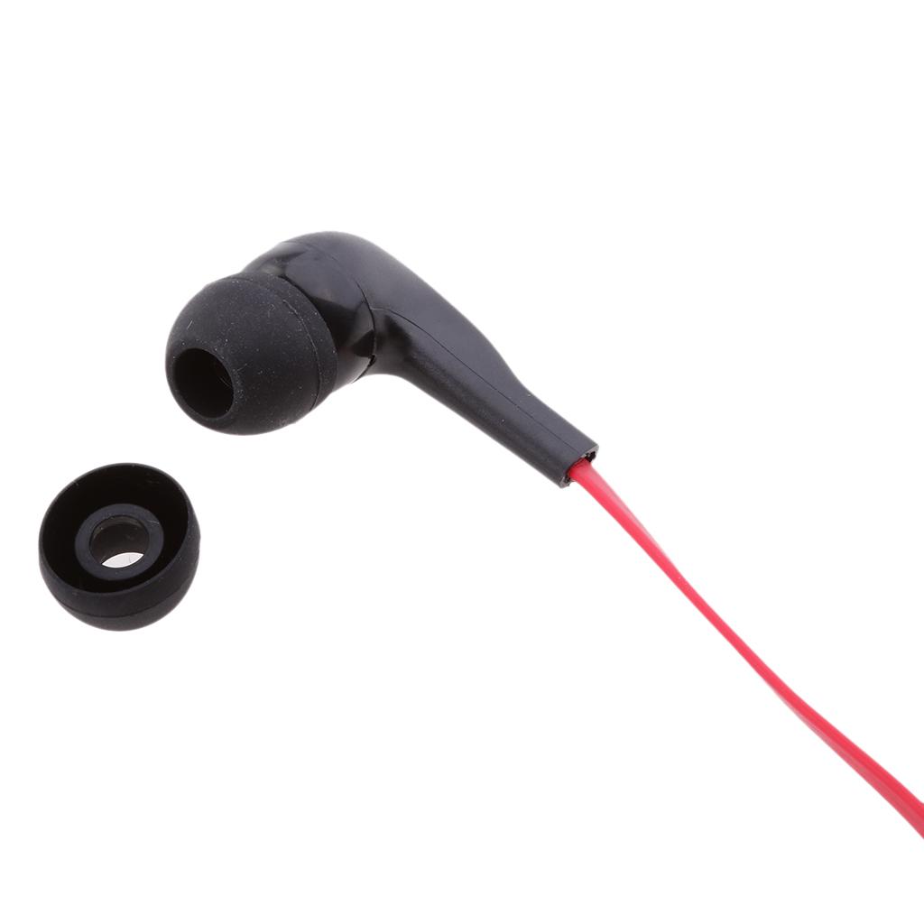 In-ear Earpiece Mic Flat Cable Earphone for Radio