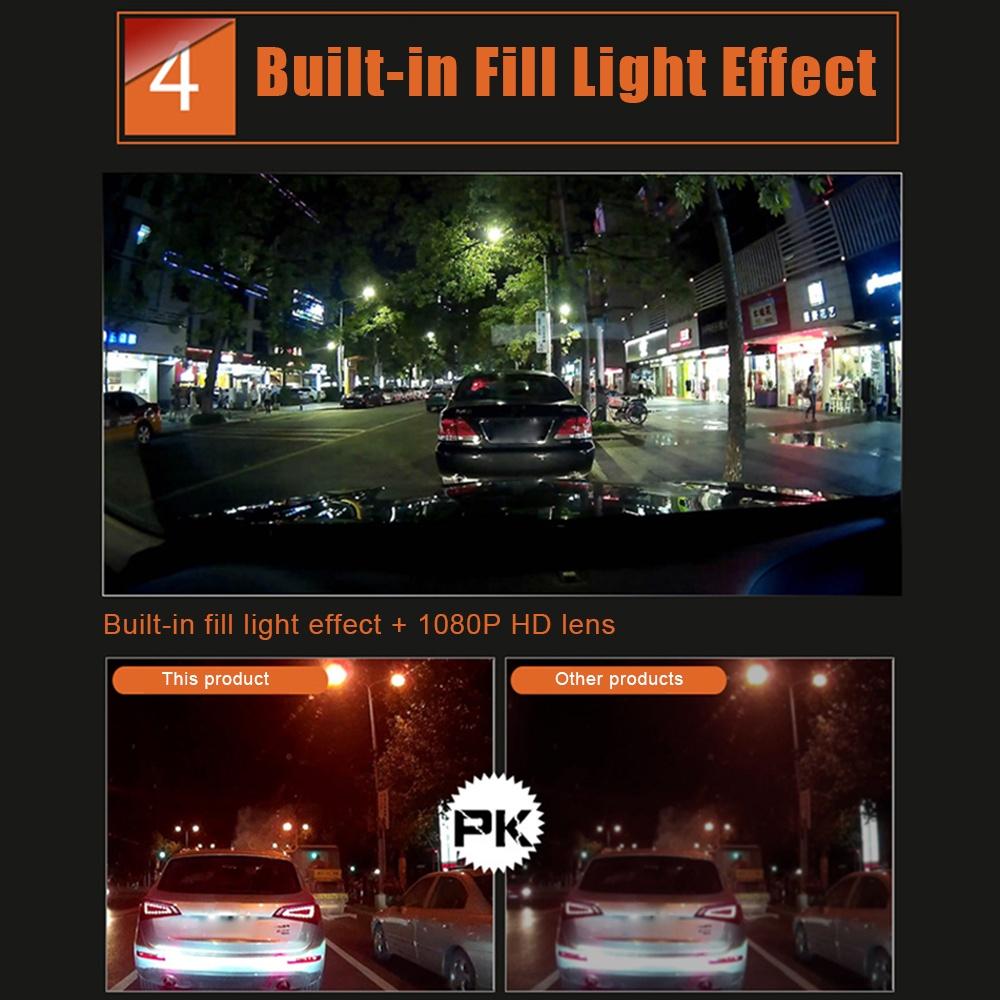 Gương chiếu hậu tích hợp camera HD 1080P&480P 4.3 Inch cho xe hơi