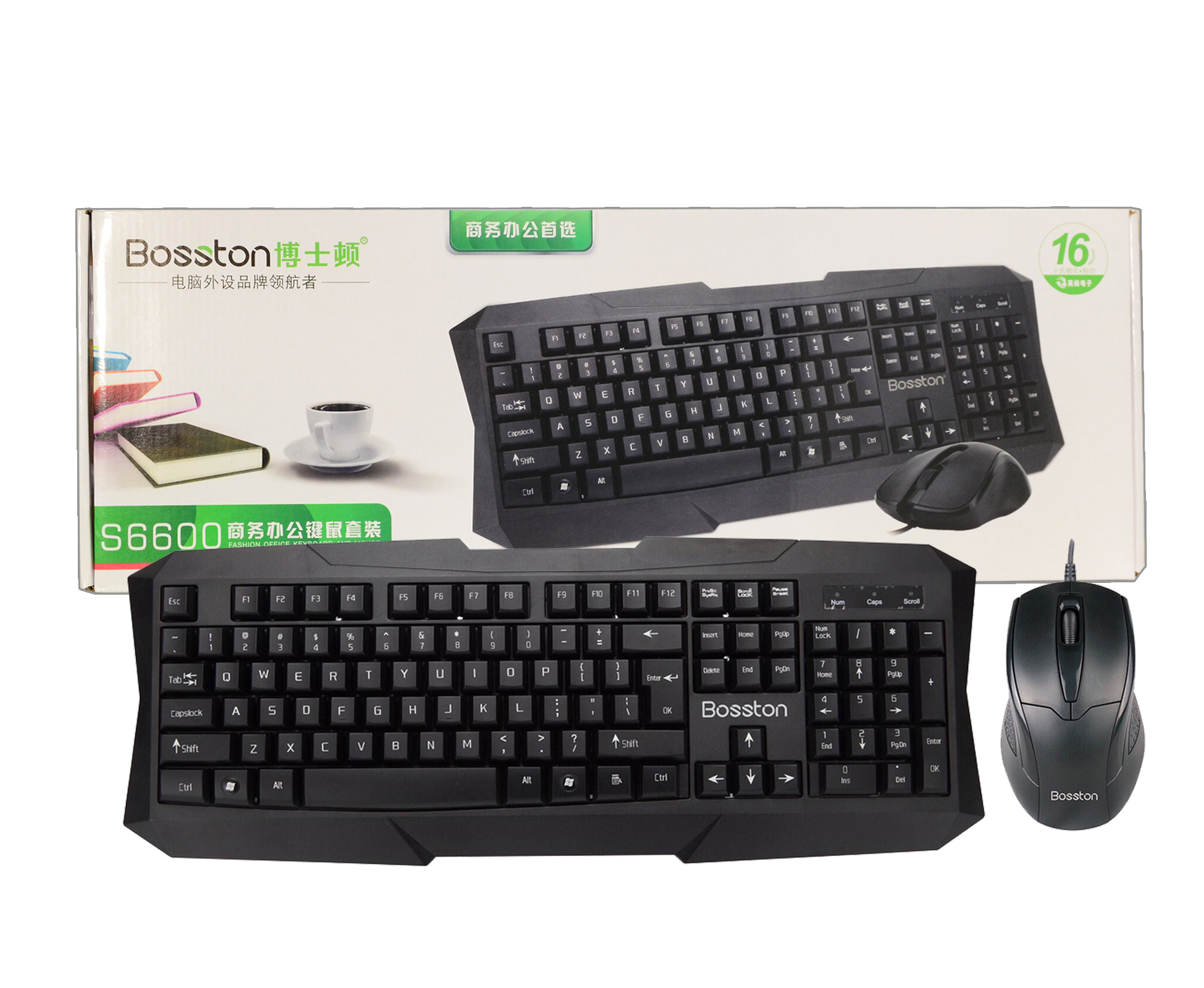 Bộ Phím Chuột Dành Cho Văn Phòng Có Dây Keyboard Bosston S6600 - HÀNG CHÍNH HÃNG