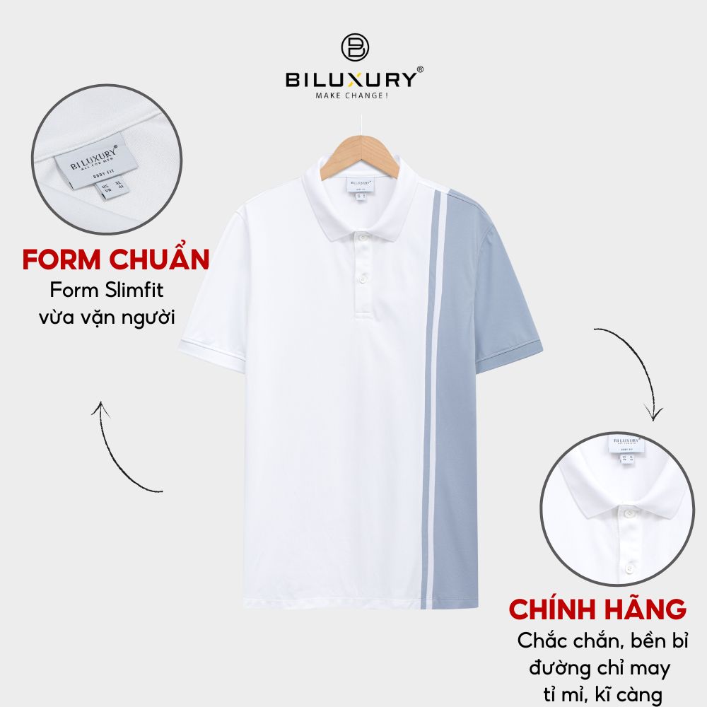 Áo polo nam Biluxury 7APCT005XAH form slimfit ôm vừa tôn dáng trẻ trung năng động