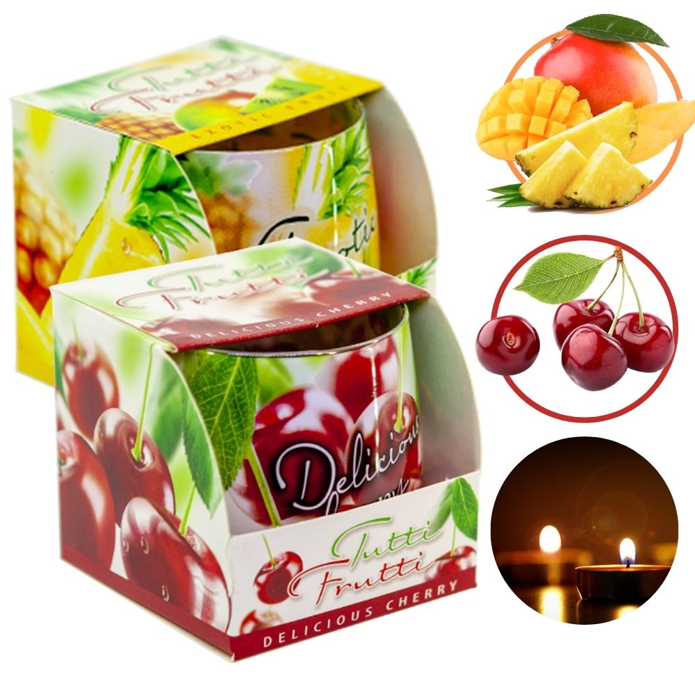 Combo 2 ly nến thơm Bartek nhập khẩu Châu Âu Tutti Frutti 100g - trái cây rừng