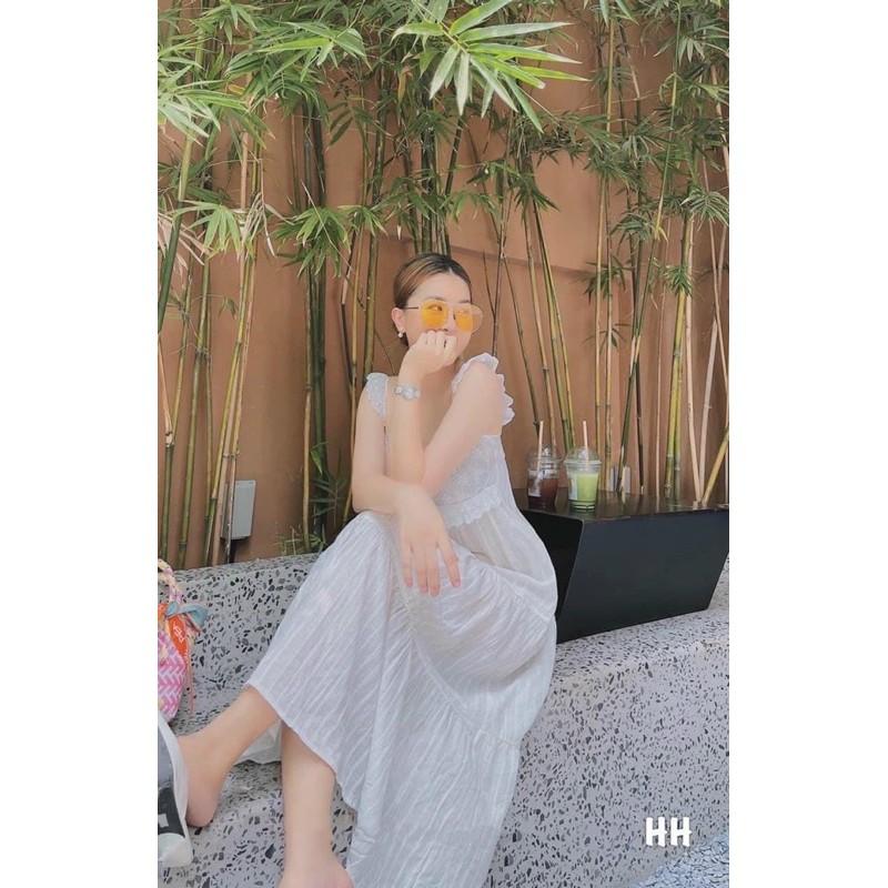 Đầm 2 dây bản to kèm mút ngực chất cải thô chuẩn hàng shop-C