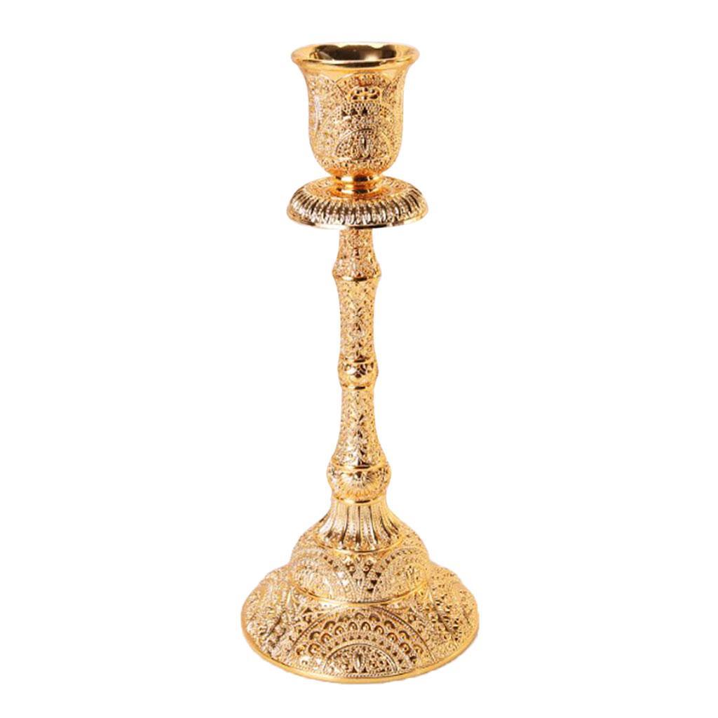 4x Classic Metal Candle Stick Candle Holder Decorative Candle Stands Golden