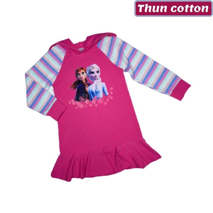 Đầm bé gái Elsa tay dài từ 10-43kg- đầm elsa bé gái thun cotton thấm hút mồ hôi- Kiến Lửa