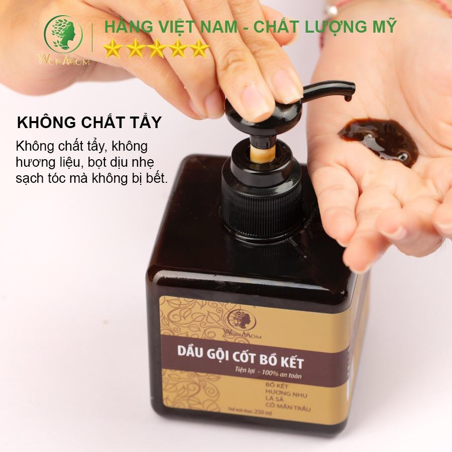 Bộ dưỡng thơm tho body và làm sạch cơ thể Wonmom ( 1 dầu gội cốt bồ kết + 1 sữa tắm thảo dược )